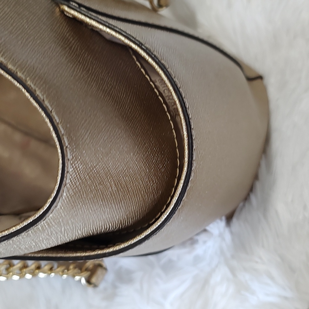 Matching 2 PC Michael Kors Gold colored Handbag and Wallet - Picture 13 of 13